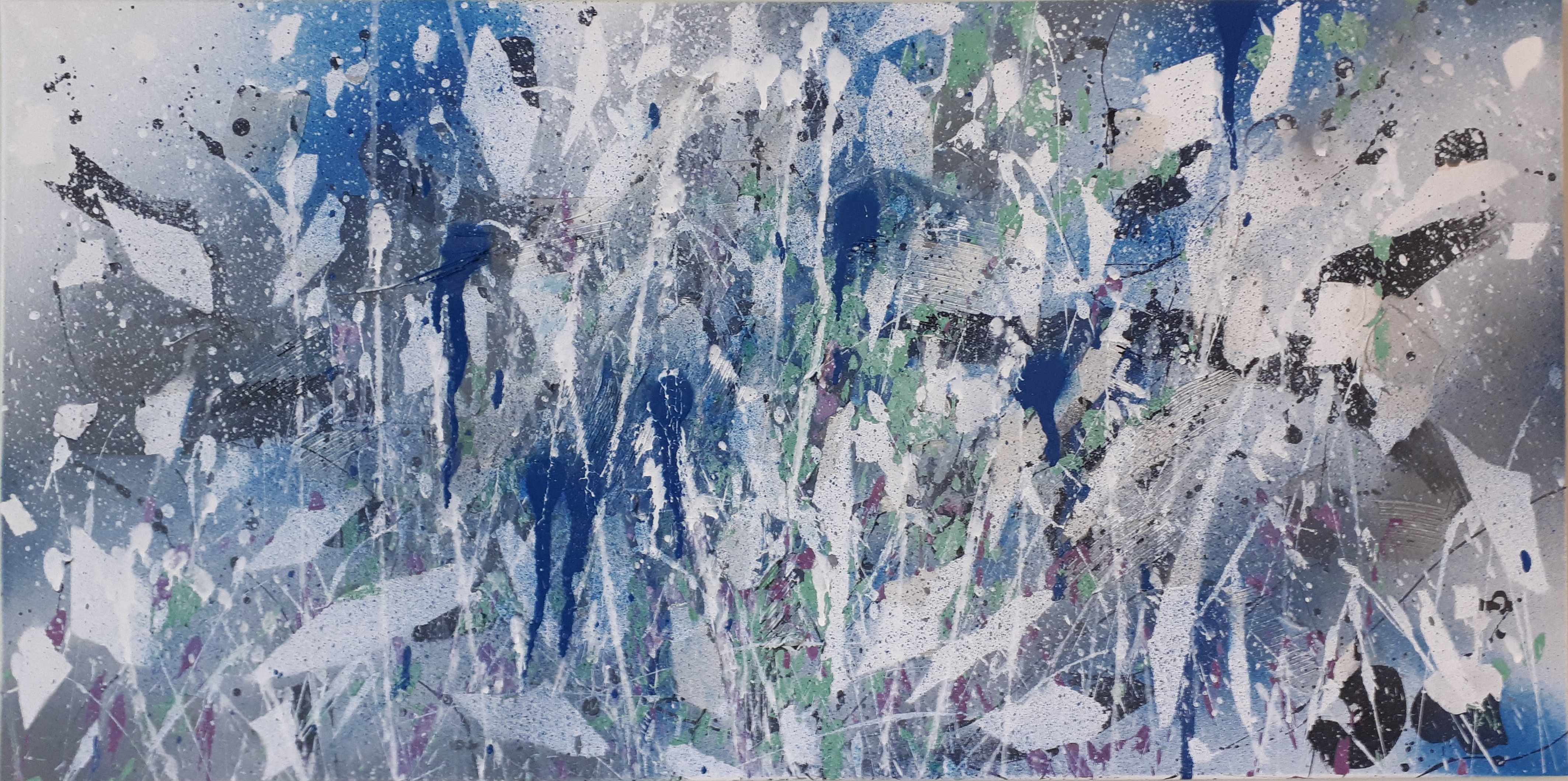"iseendale", 100 x 50 cm, 2019 Martin Noorväli abstraktne maal "Iseendale", 2019