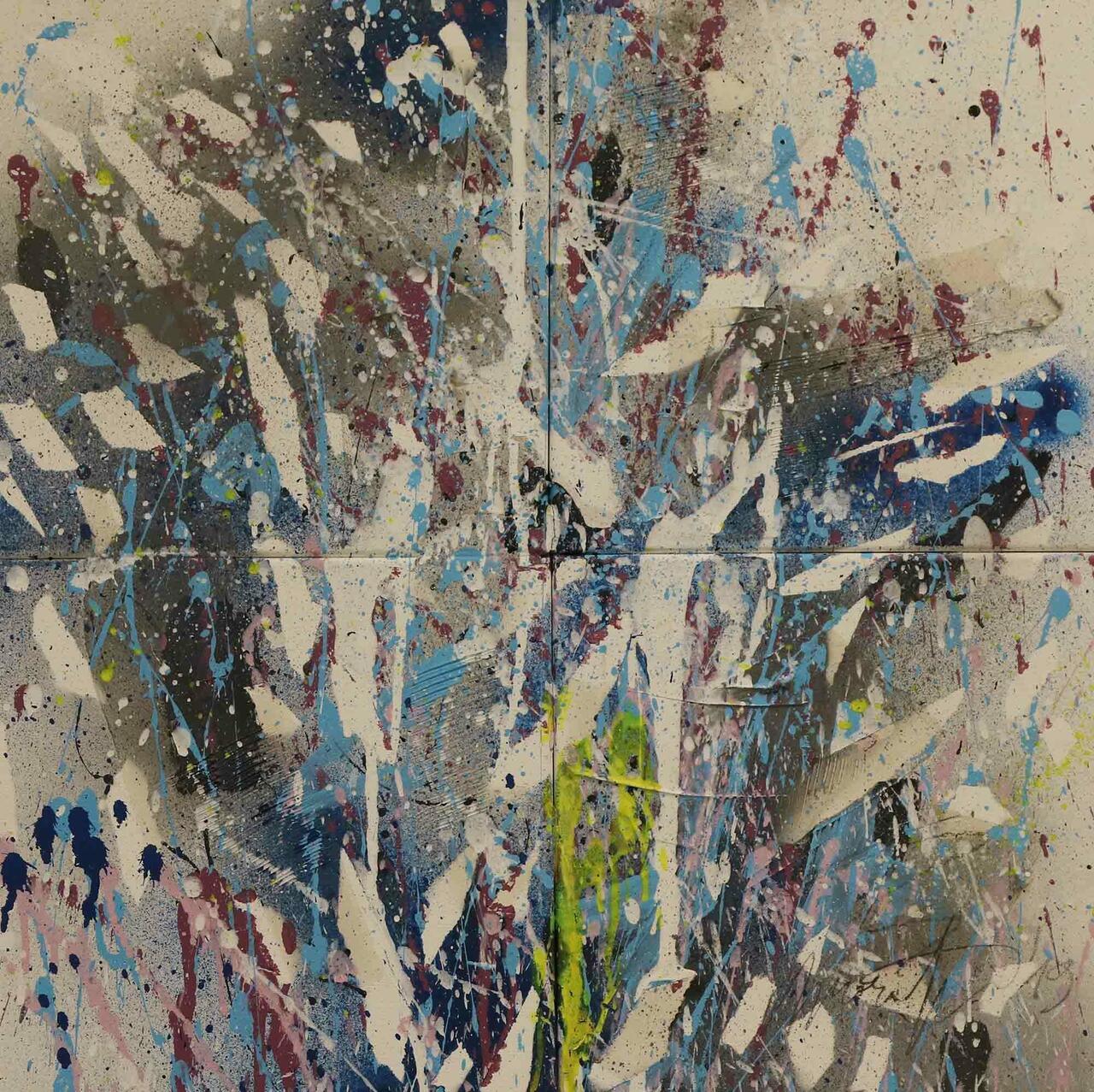 "mode", 60 x 60 cm, 2019 Martin Noorväli abstraktne maal "Mode", 2019