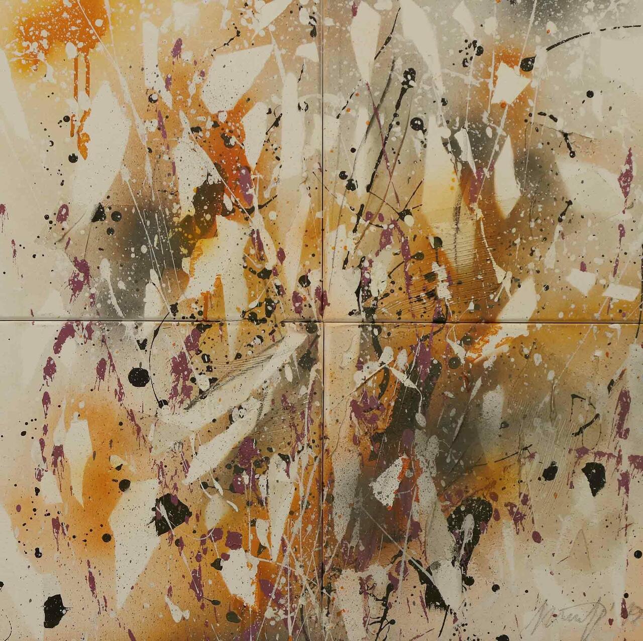 "faraway", 60 x 60 cm, 2019 Martin Noorväli abstraktne maal "Faraway", 2019